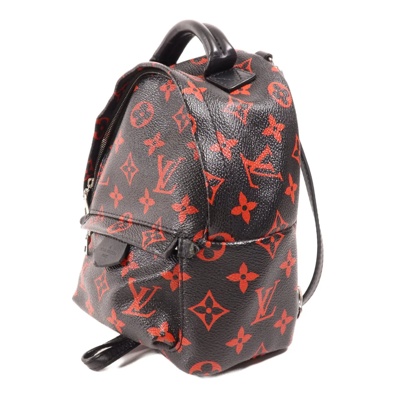 LOUIS VUITTON Palm Springs M41457 背包 塗層帆布 黑色 / 紅色 / Black/Red 塗層帆布 中古品B - 縮圖 3