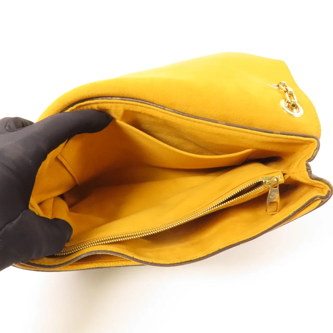 LOUIS VUITTON Pallas M41246 肩背包 塗層帆布 棕色 / 黃色 / Yellow 塗層帆布 中古品A - 縮圖 6