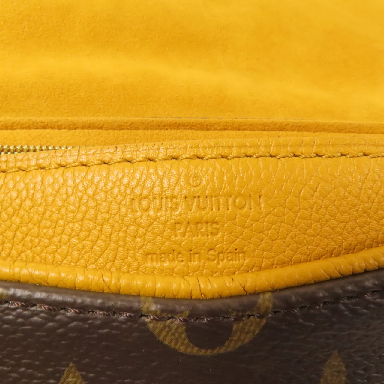 LOUIS VUITTON Pallas M41246 肩背包 塗層帆布 棕色 / 黃色 / Yellow 塗層帆布 中古品A - 縮圖 15