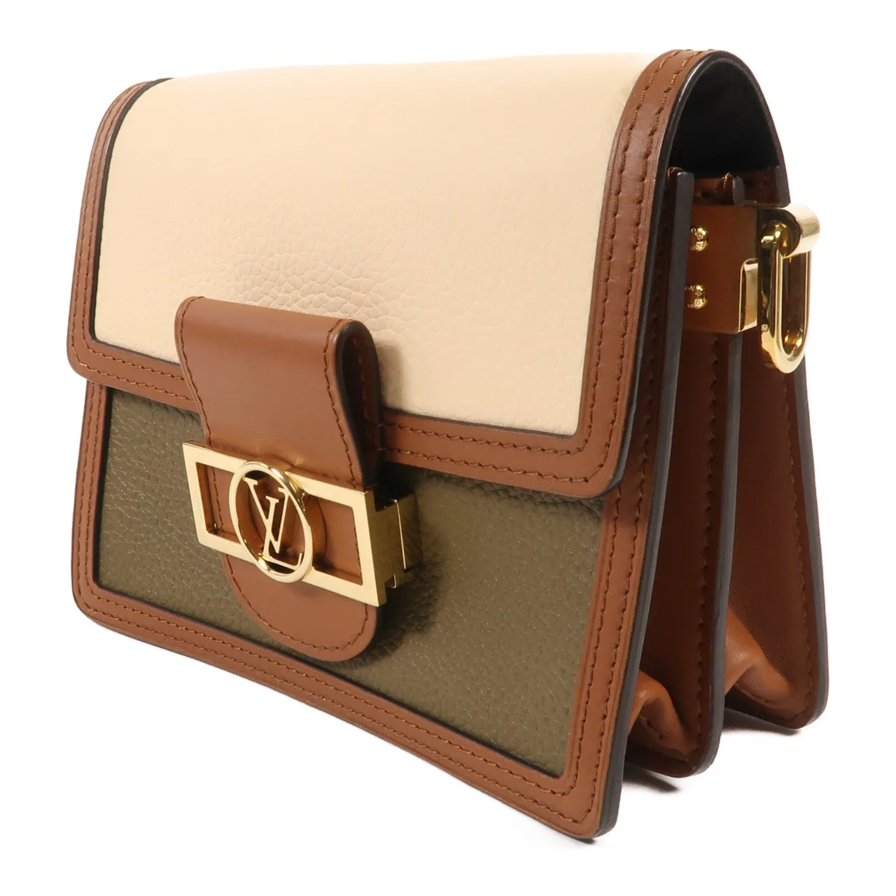 LOUIS VUITTON M55504 肩背包 牛皮 米色 / 棕色 牛皮 中古品A - 縮圖 3