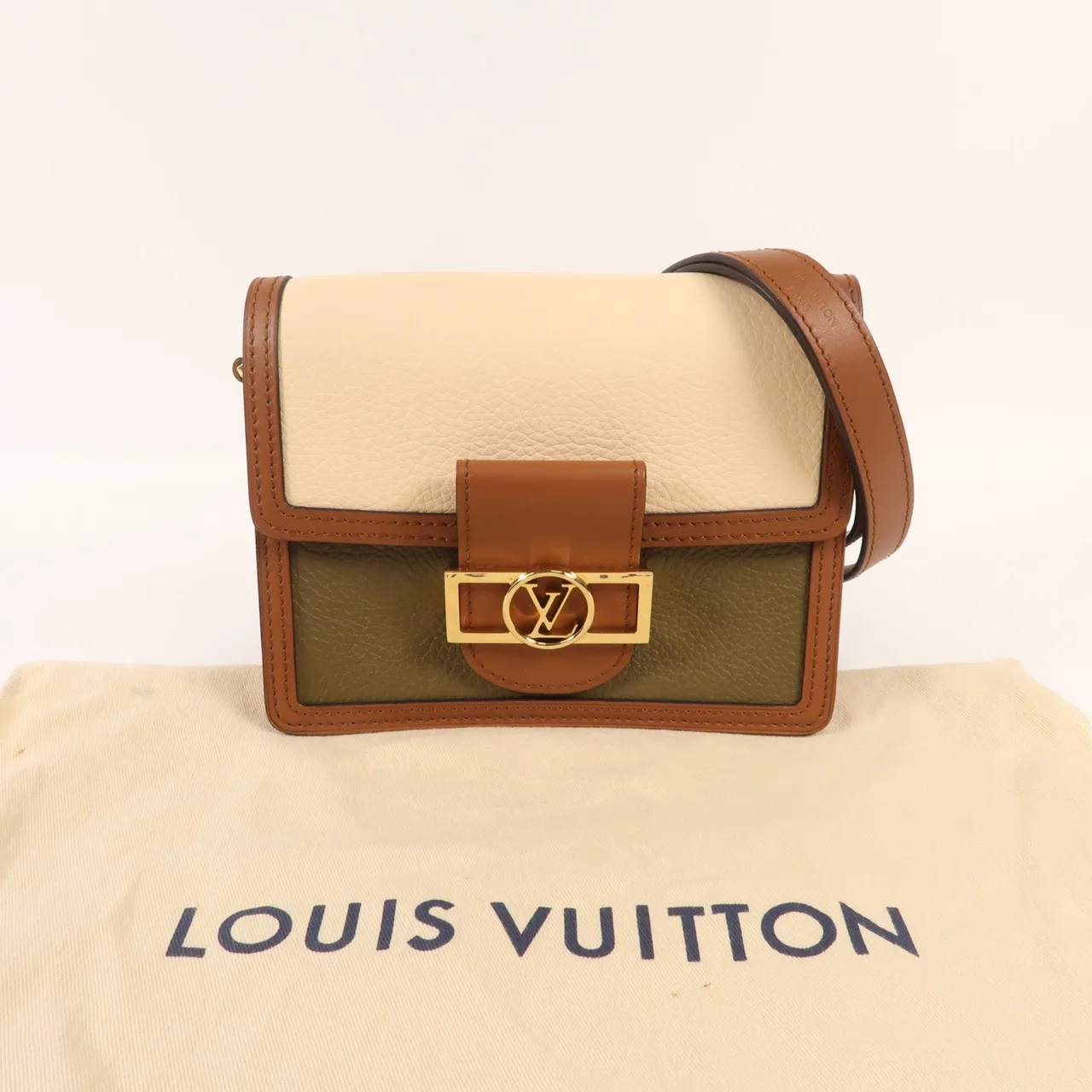 LOUIS VUITTON M55504 肩背包 牛皮 米色 / 棕色 牛皮 中古品A - 縮圖 6