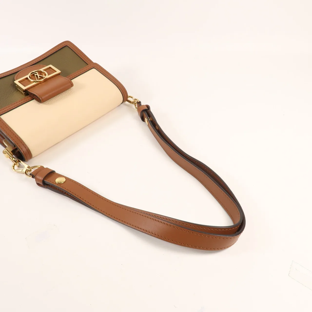 LOUIS VUITTON M55504 肩背包 牛皮 米色 / 棕色 牛皮 中古品A - 縮圖 7