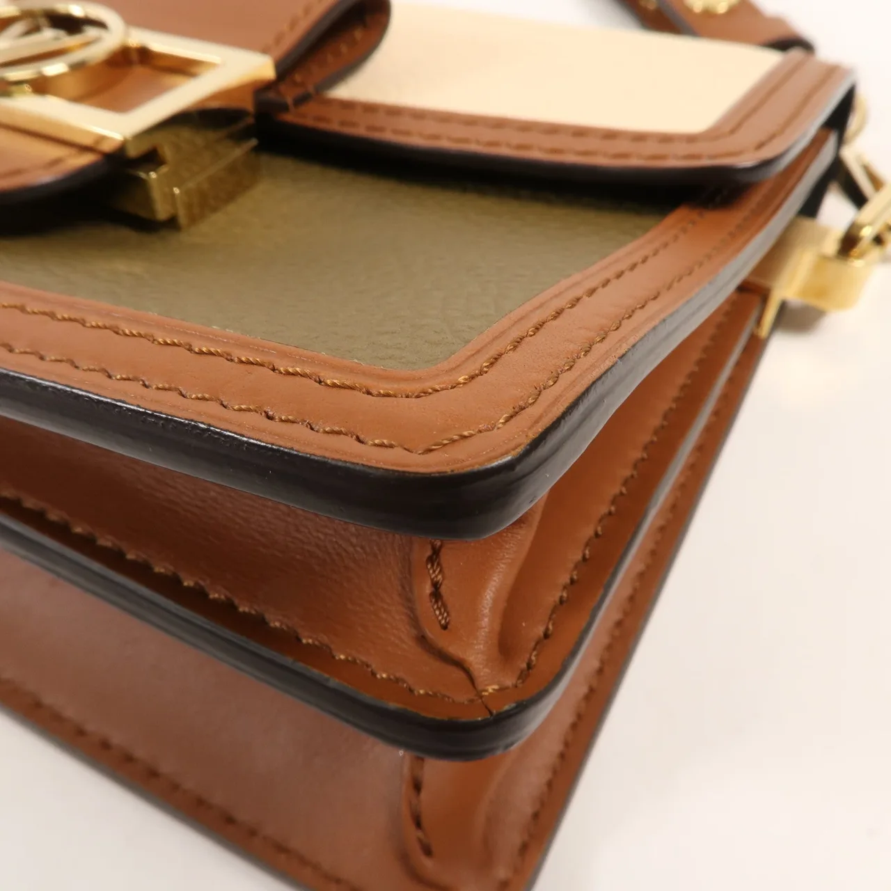 LOUIS VUITTON M55504 肩背包 牛皮 米色 / 棕色 牛皮 中古品A - 縮圖 10