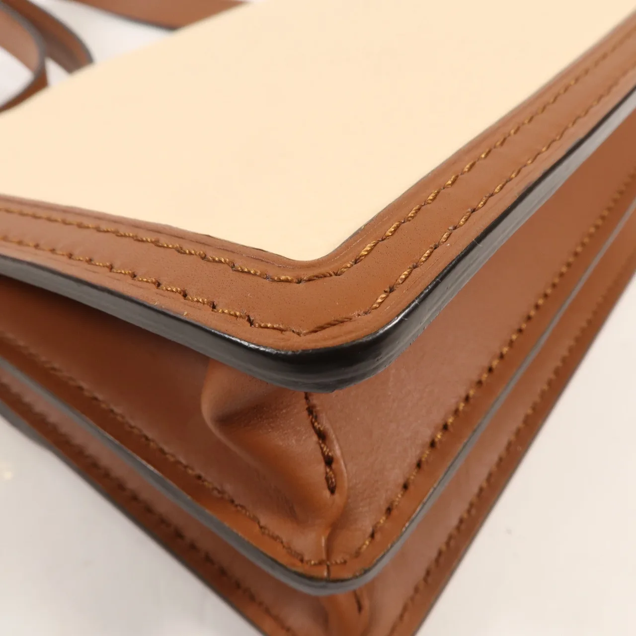 LOUIS VUITTON M55504 肩背包 牛皮 米色 / 棕色 牛皮 中古品A - 縮圖 11