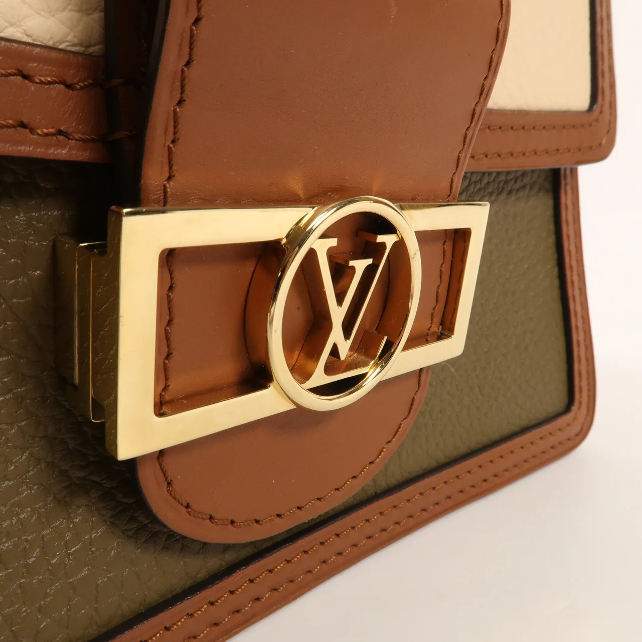 LOUIS VUITTON M55504 肩背包 牛皮 米色 / 棕色 牛皮 中古品A - 縮圖 13