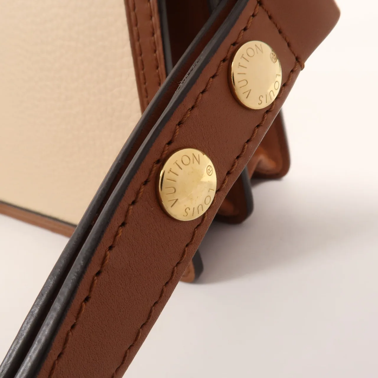 LOUIS VUITTON M55504 肩背包 牛皮 米色 / 棕色 牛皮 中古品A - 縮圖 15