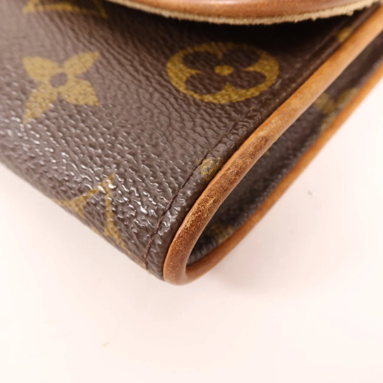 LOUIS VUITTON Pochette Twin M51854 肩背包 塗層帆布 棕色 塗層帆布 中古品B - 縮圖 9