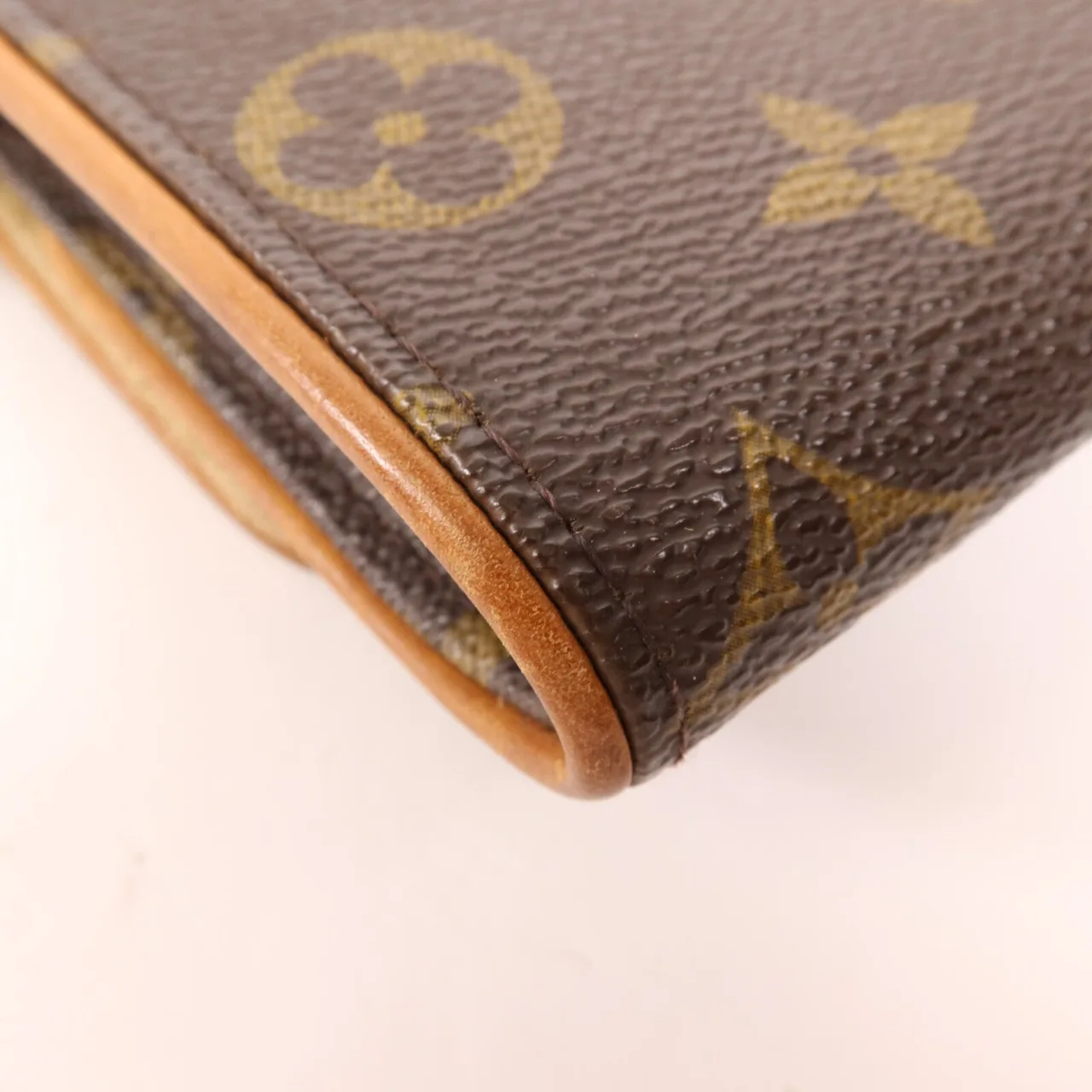 LOUIS VUITTON Pochette Twin M51854 肩背包 塗層帆布 棕色 塗層帆布 中古品B - 縮圖 12
