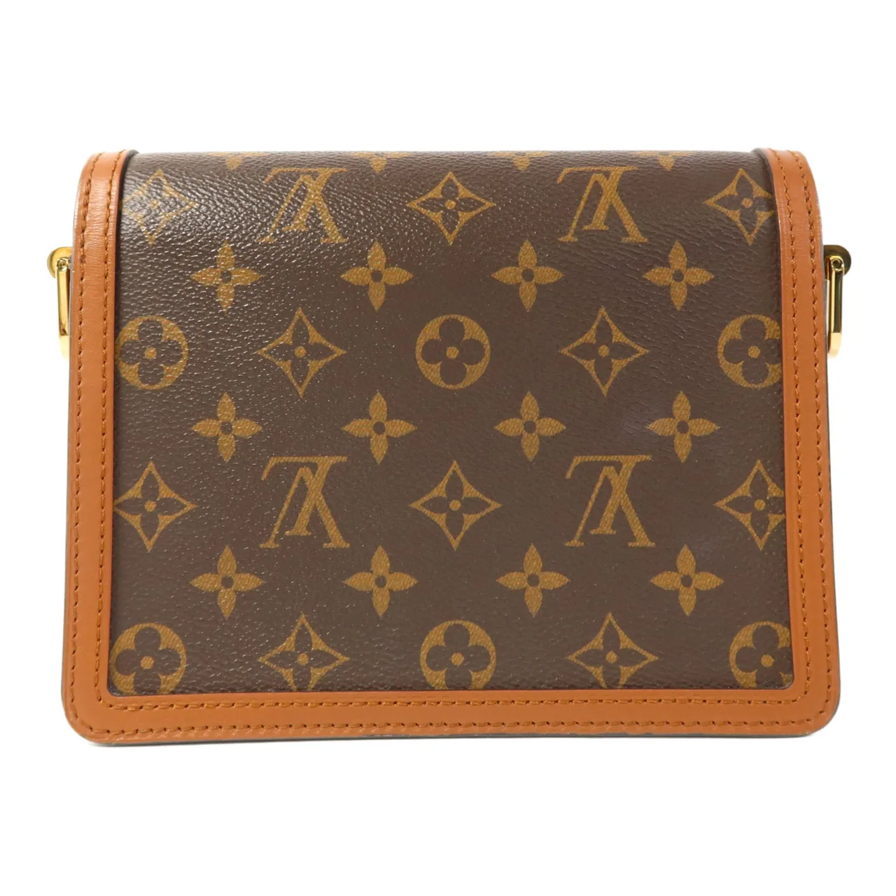 LOUIS VUITTON Mini Dauphine M44580 肩背包 塗層帆布 棕色 塗層帆布 中古品A - 縮圖 2