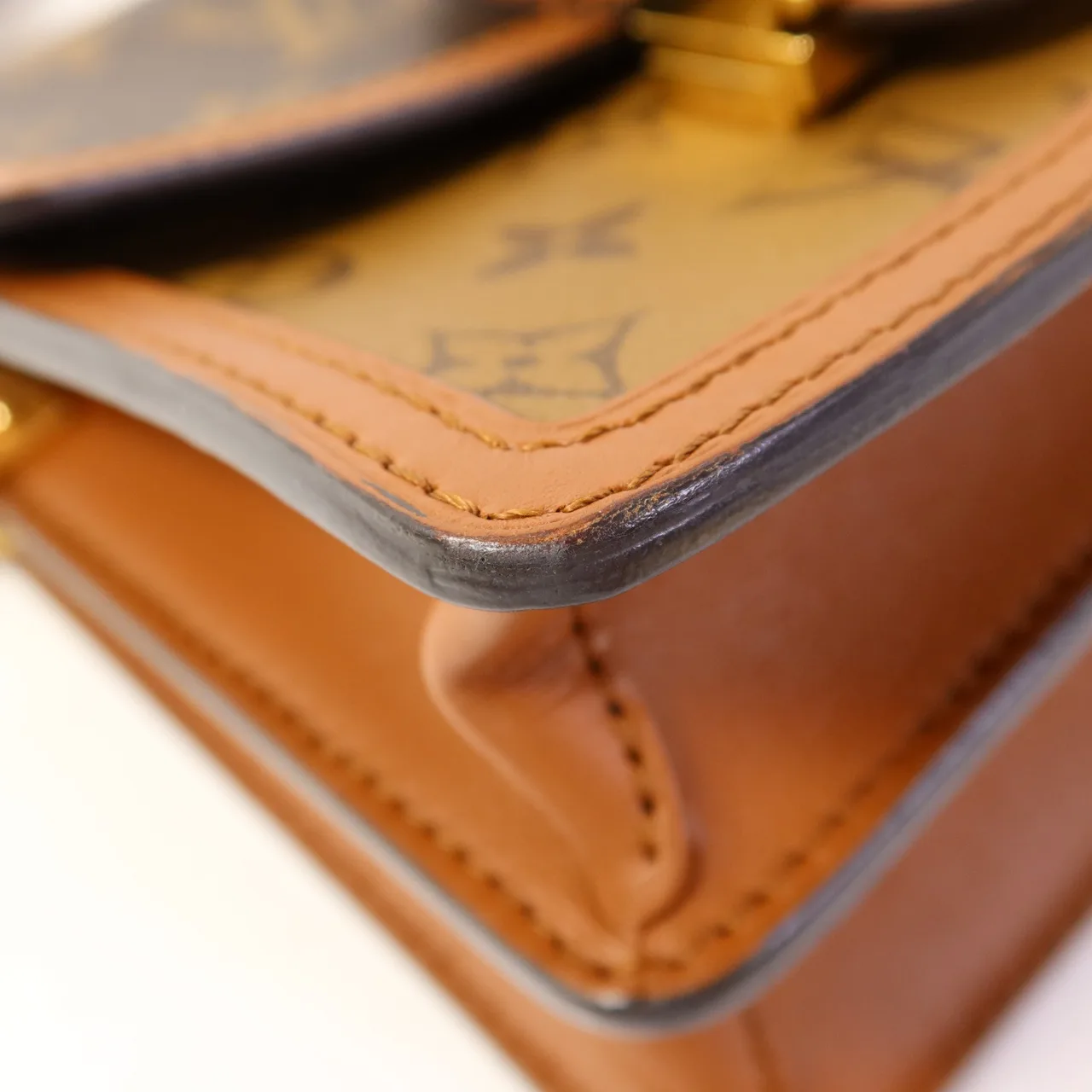 LOUIS VUITTON Mini Dauphine M44580 肩背包 塗層帆布 棕色 塗層帆布 中古品A - 縮圖 15