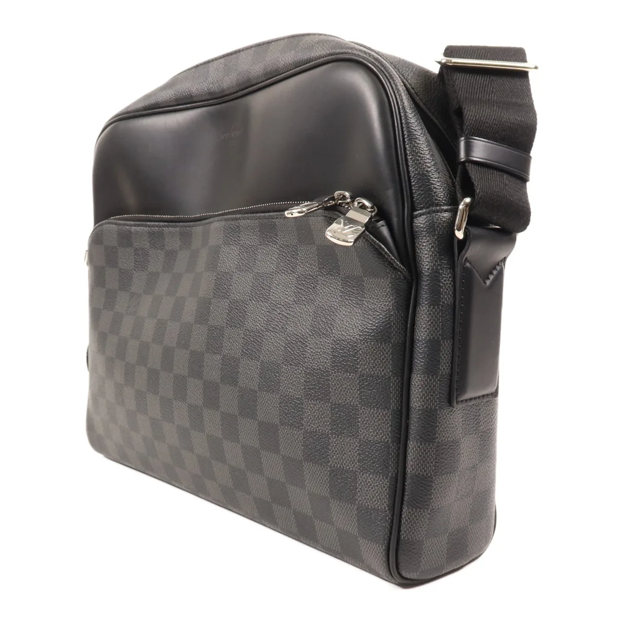 LOUIS VUITTON N41409 肩背包 塗層帆布 黑色 塗層帆布 中古品A - 縮圖 3