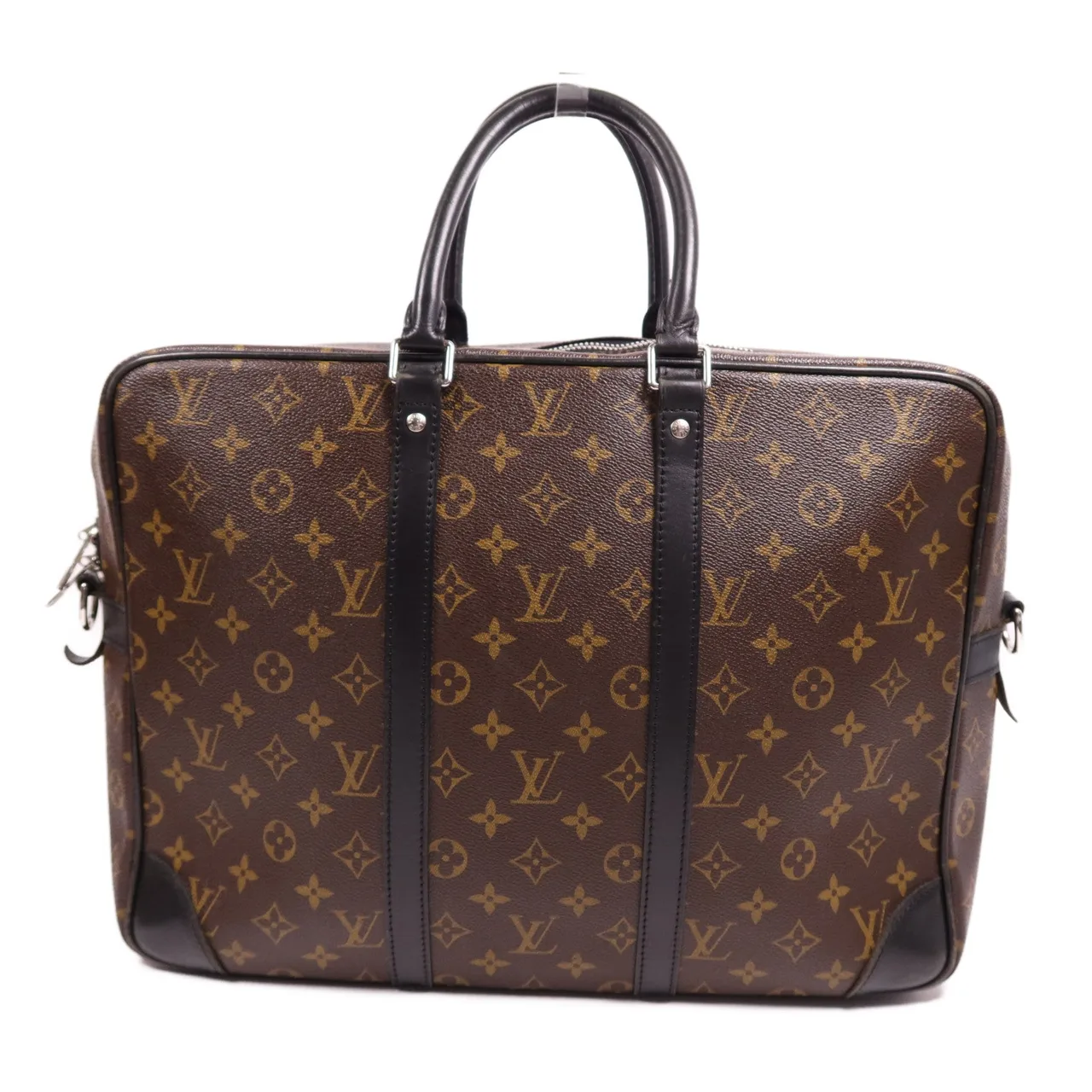 LOUIS VUITTON Porte Documents M40224 Handbag Coated Canvas 棕色