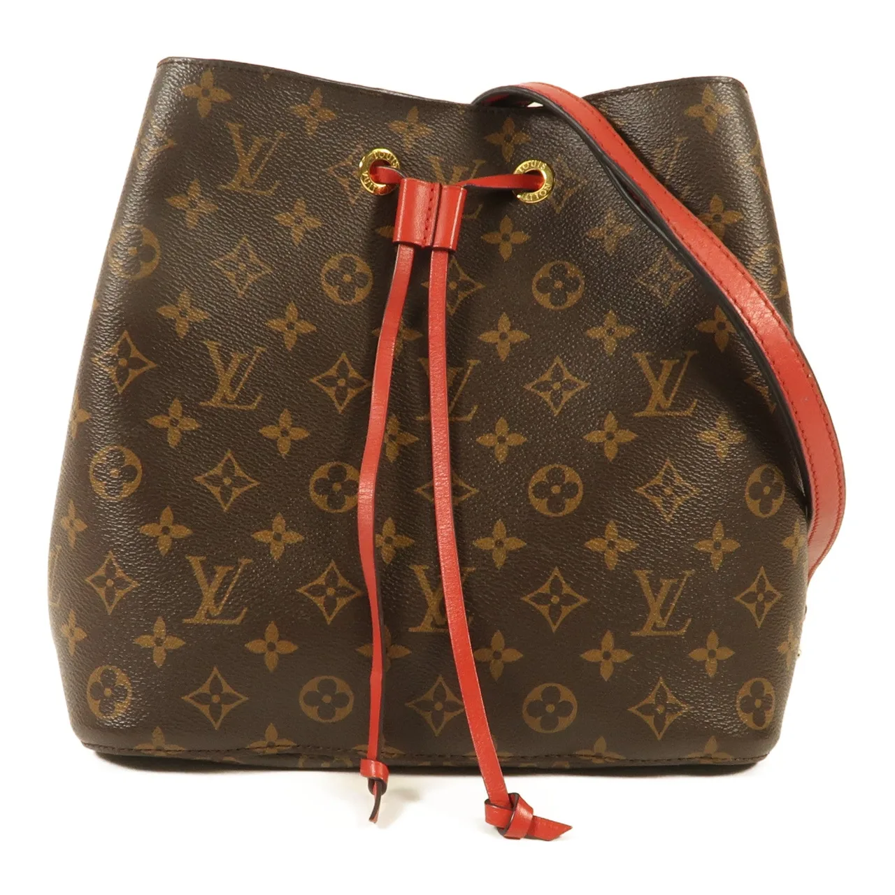 LOUIS VUITTON NeoNoe M44021 Shoulder Bag Coated Canvas 紅色 / Red