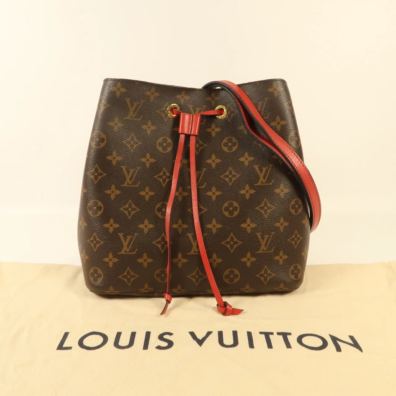 LOUIS VUITTON NeoNoe M44021 肩背包 塗層帆布 紅色 / Red 塗層帆布 中古品B - 縮圖 8