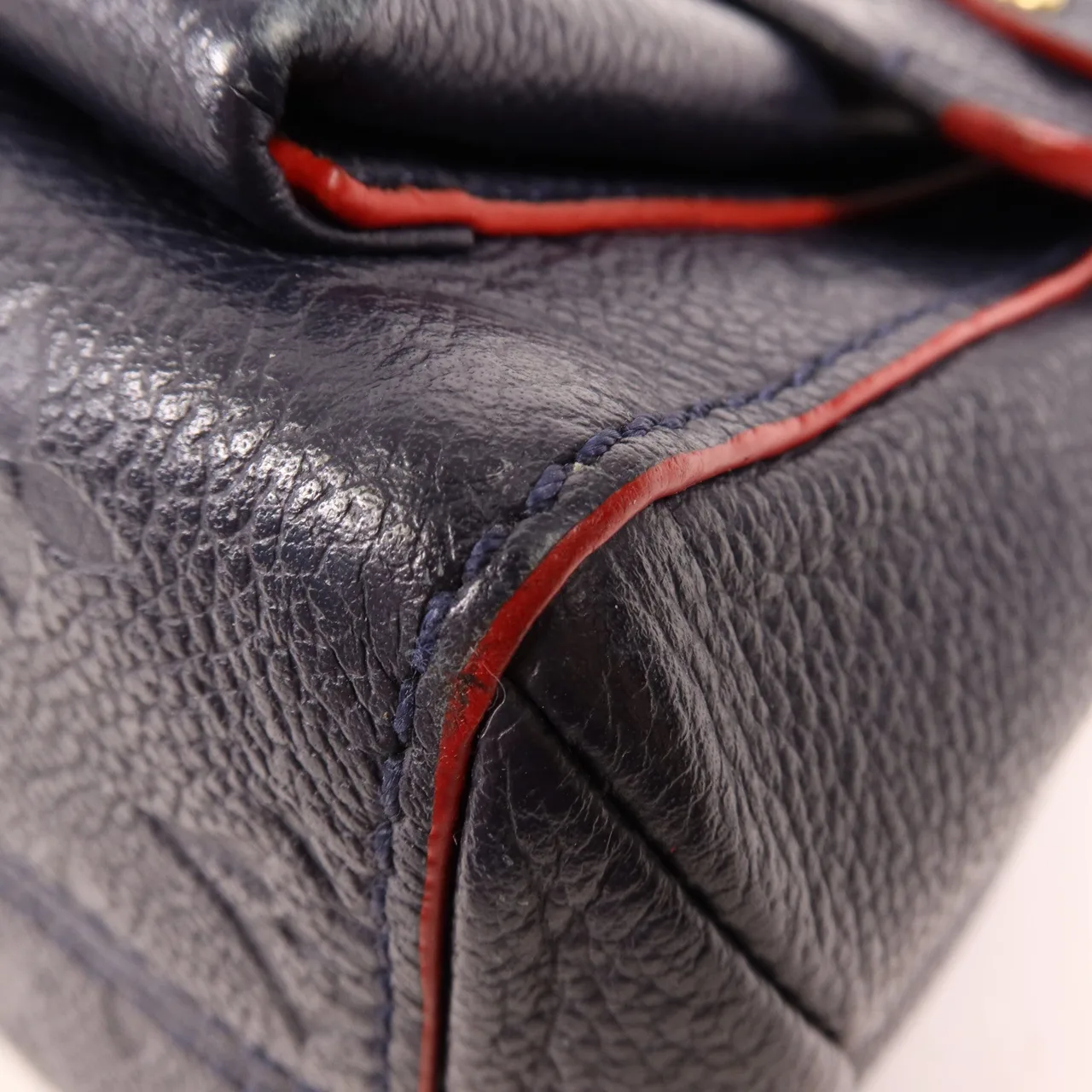 LOUIS VUITTON Vavin M52271 肩背包 牛皮 海軍藍 / Blue/Red 牛皮 中古品B - 縮圖 9