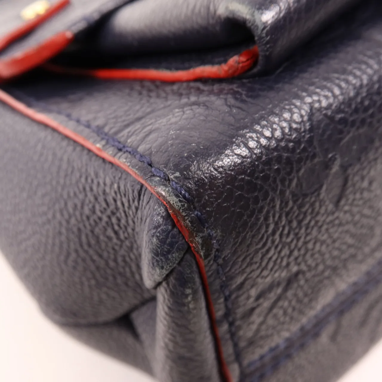 LOUIS VUITTON Vavin M52271 肩背包 牛皮 海軍藍 / Blue/Red 牛皮 中古品B - 縮圖 10