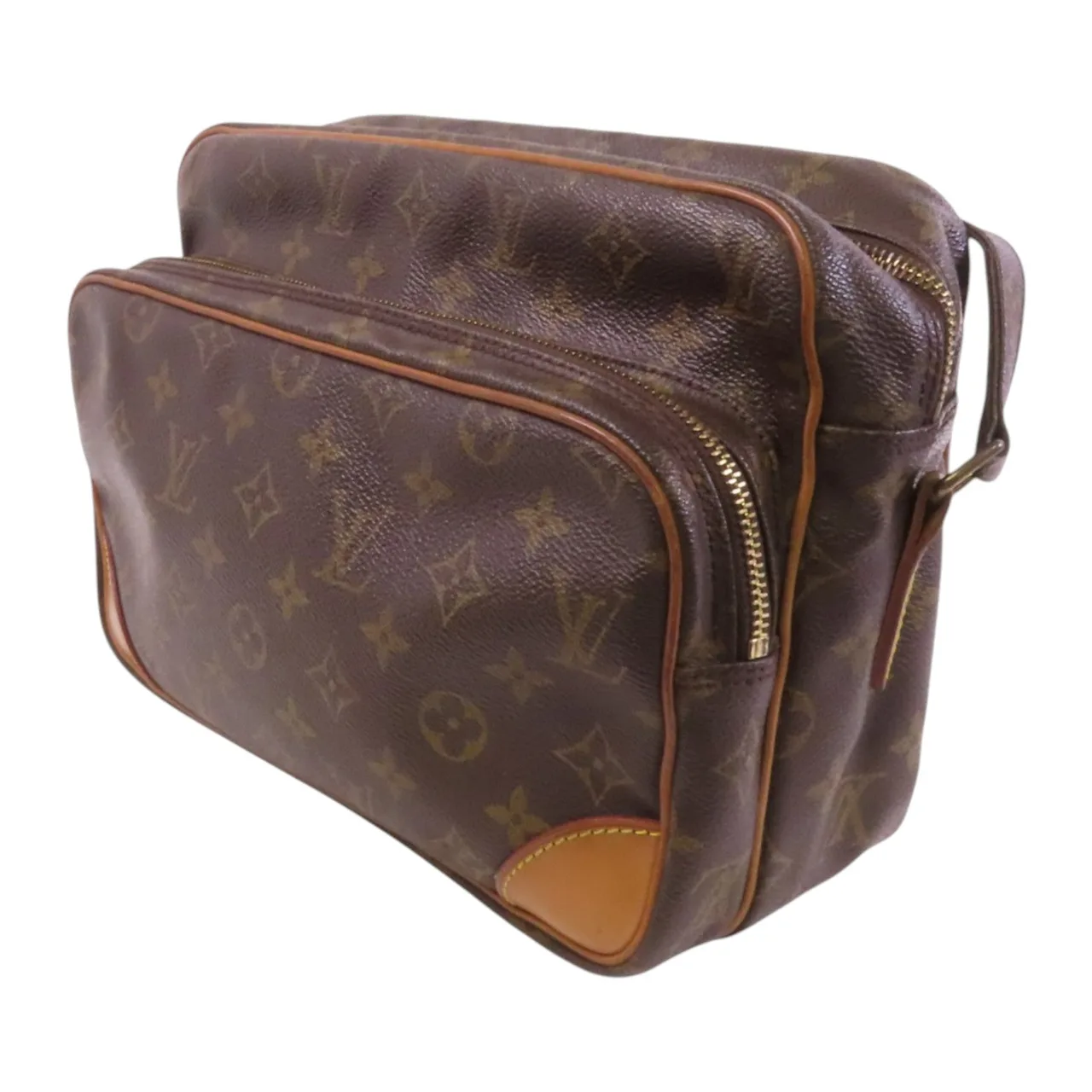 LOUIS VUITTON Nile M45244 肩背包 塗層帆布 棕色 塗層帆布 中古品B - 縮圖 3