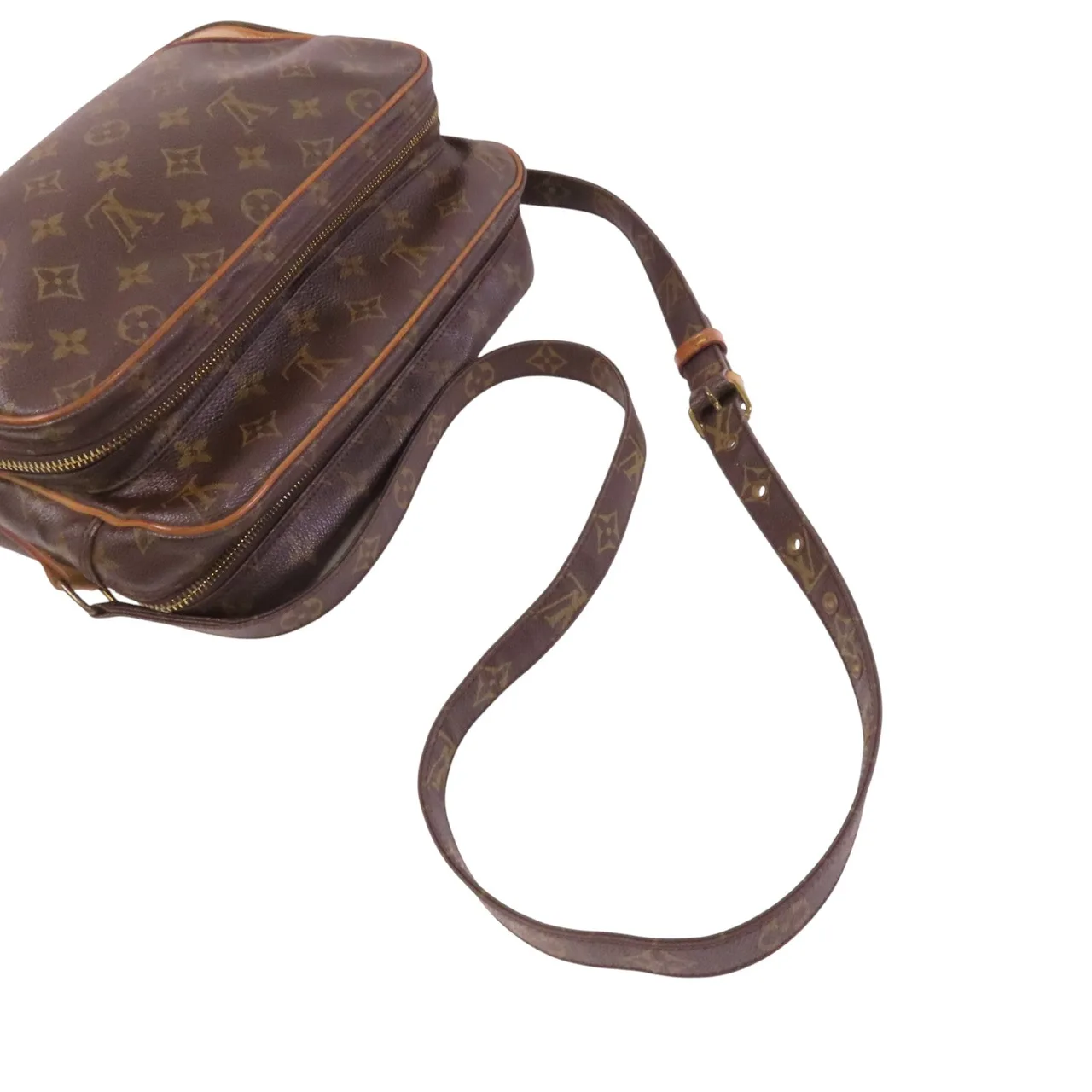 LOUIS VUITTON Nile M45244 肩背包 塗層帆布 棕色 塗層帆布 中古品B - 縮圖 9