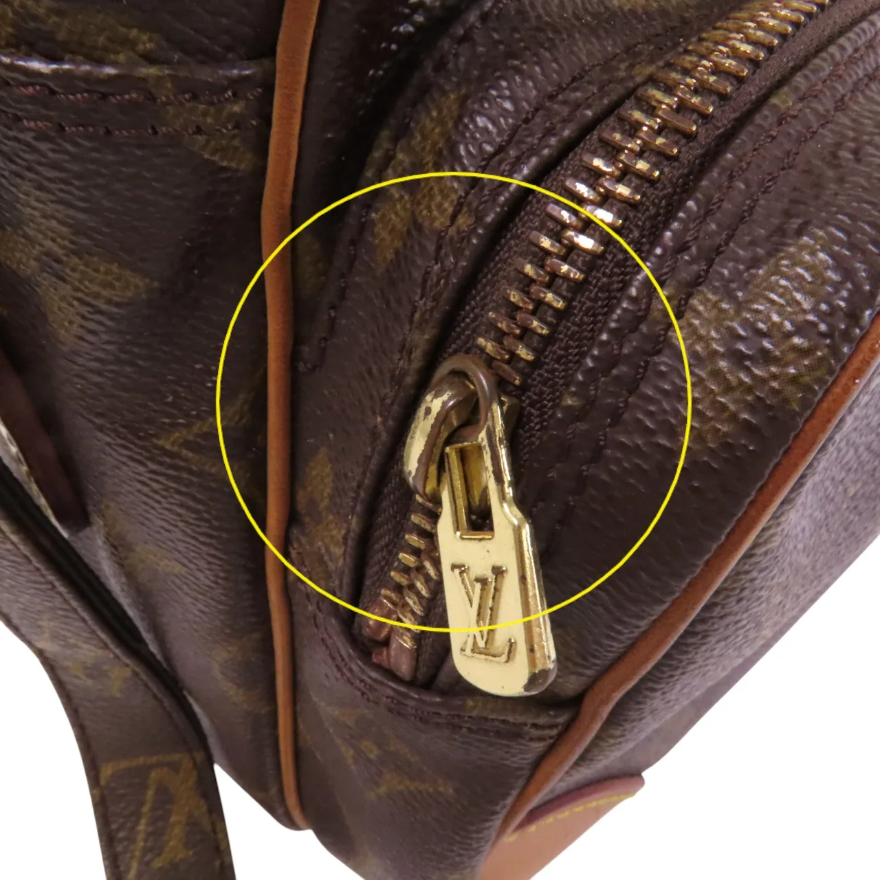 LOUIS VUITTON Nile M45244 肩背包 塗層帆布 棕色 塗層帆布 中古品B - 縮圖 16