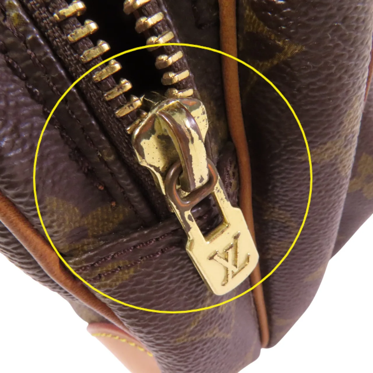 LOUIS VUITTON Nile M45244 肩背包 塗層帆布 棕色 塗層帆布 中古品B - 縮圖 23