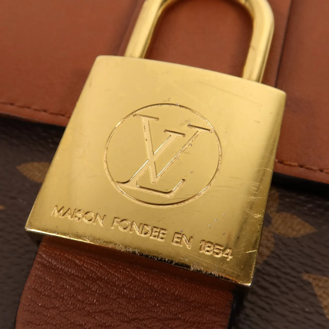 LOUIS VUITTON Locky M44654 兩用包 塗層帆布 棕色 塗層帆布 中古品B - 縮圖 17
