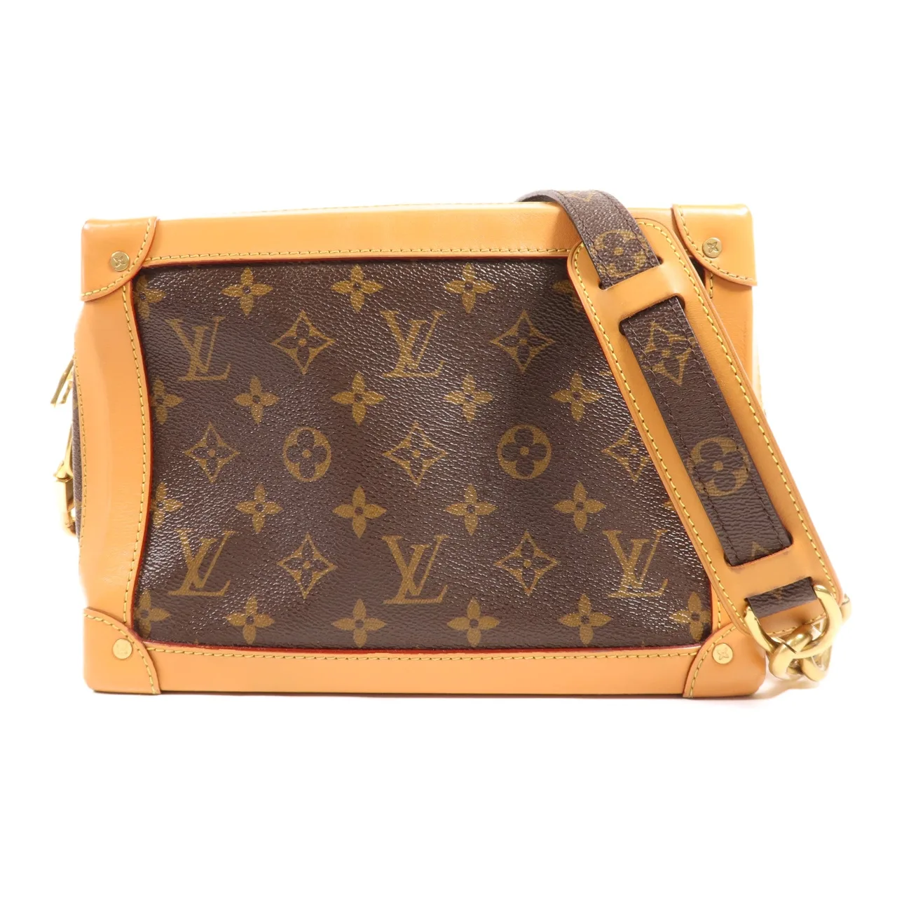 LOUIS VUITTON Soft Trunk M44660 肩背包 塗層帆布 棕色