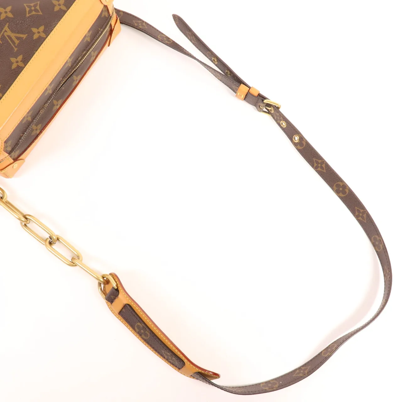 LOUIS VUITTON Soft Trunk M44660 肩背包 塗層帆布 棕色 塗層帆布 中古品B - 縮圖 8