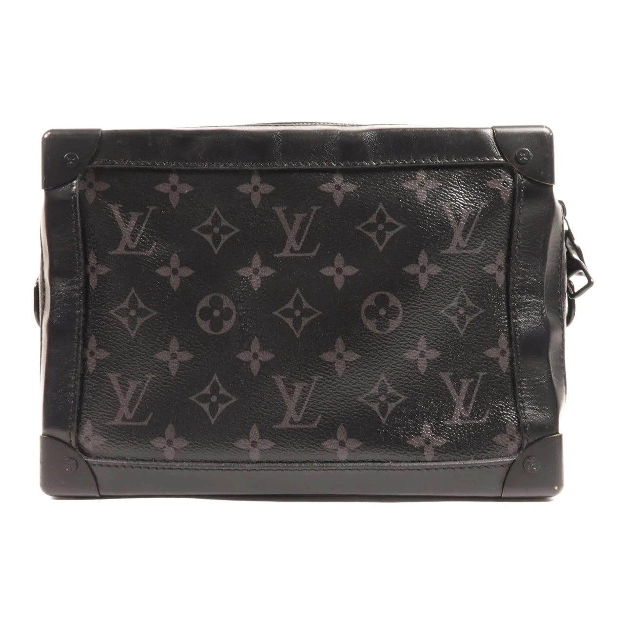 LOUIS VUITTON Soft Trunk M44730 肩背包 塗層帆布 黑色 塗層帆布 中古品B - 縮圖 2