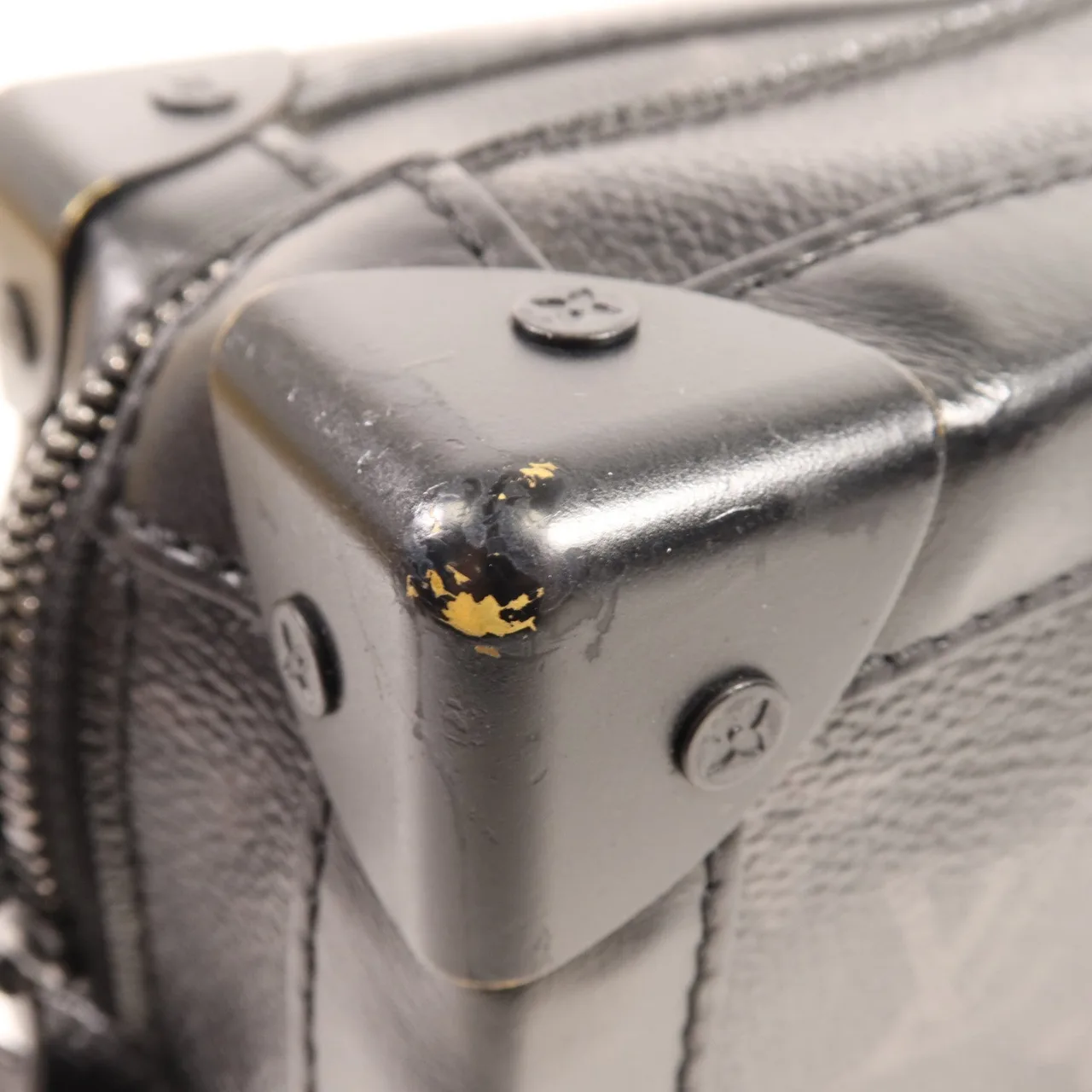 LOUIS VUITTON Soft Trunk M44730 肩背包 塗層帆布 黑色 塗層帆布 中古品B - 縮圖 15