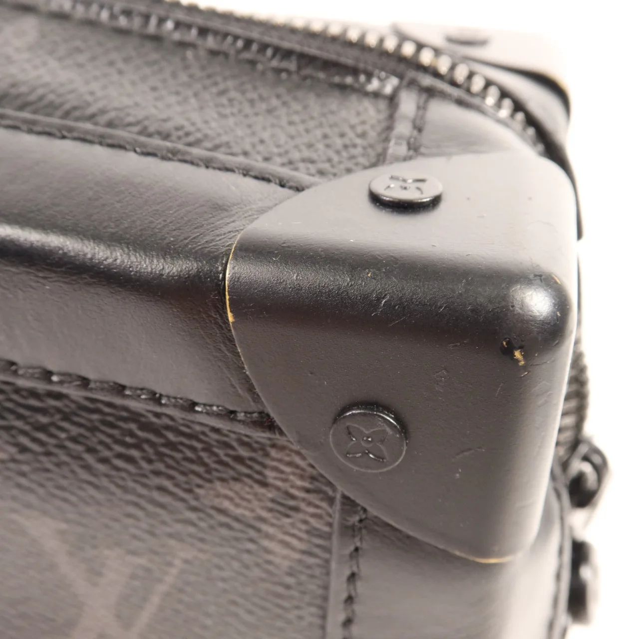 LOUIS VUITTON Soft Trunk M44730 肩背包 塗層帆布 黑色 塗層帆布 中古品B - 縮圖 16