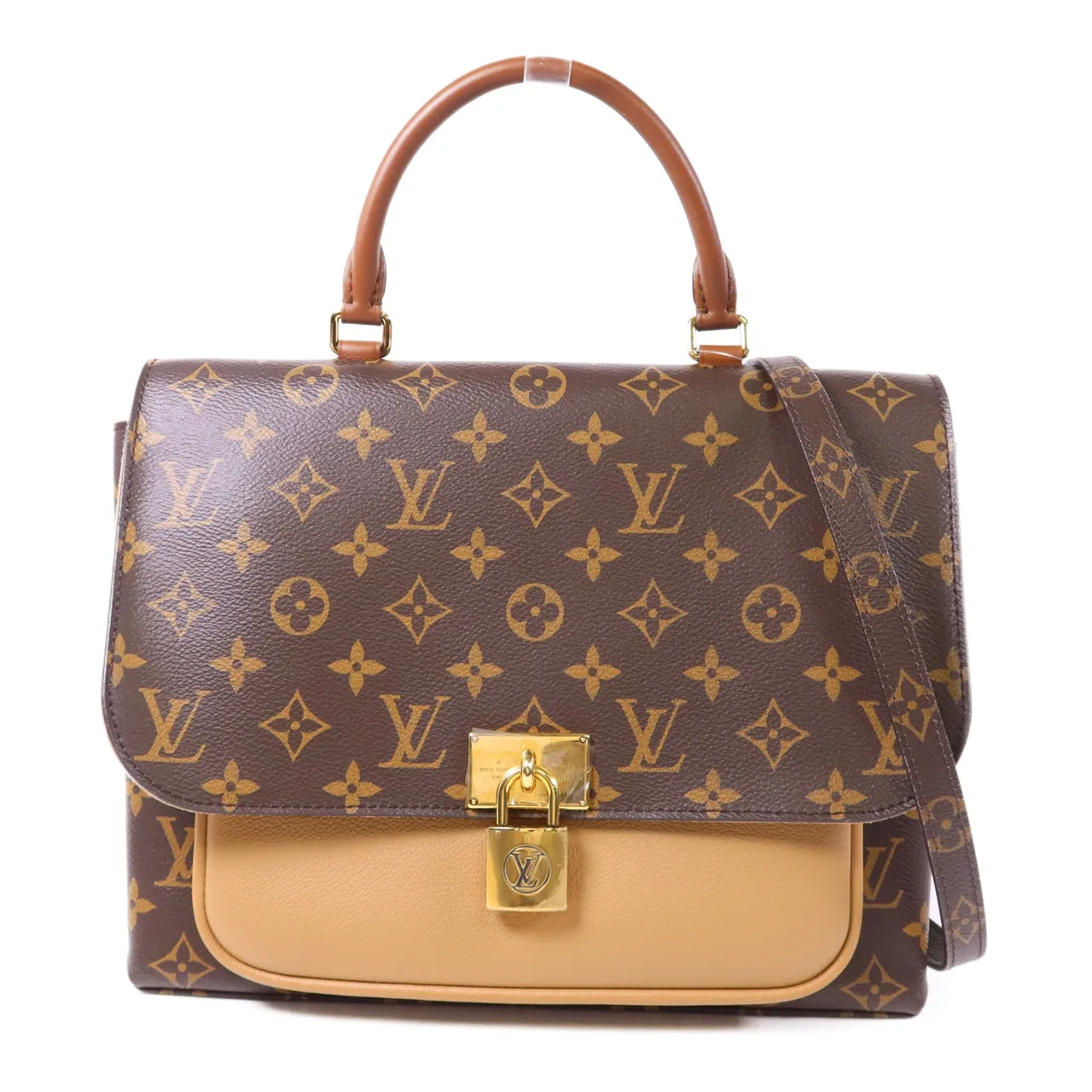 LOUIS VUITTON Marignan M44257 兩用包 塗層帆布 棕色