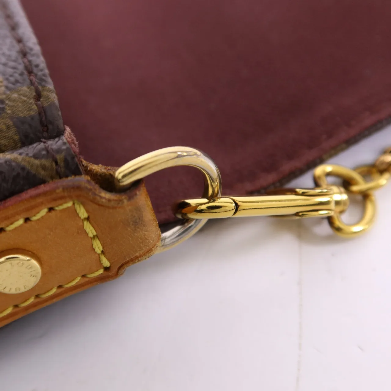 LOUIS VUITTON M40717 兩用包 塗層帆布 棕色 塗層帆布 中古品B - 縮圖 9