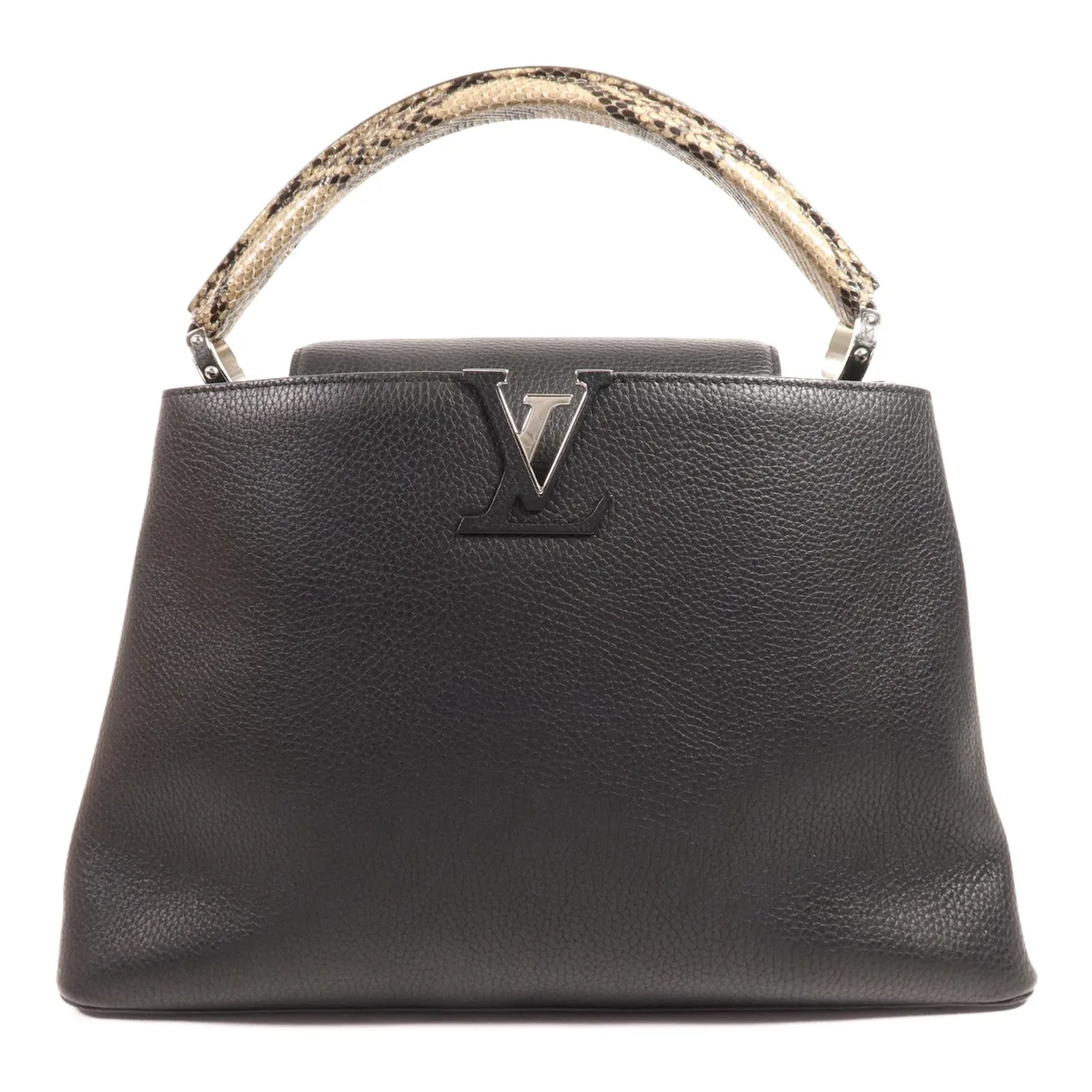 LOUIS VUITTON Capucines N91659 手提包 牛皮 黑色 / Black