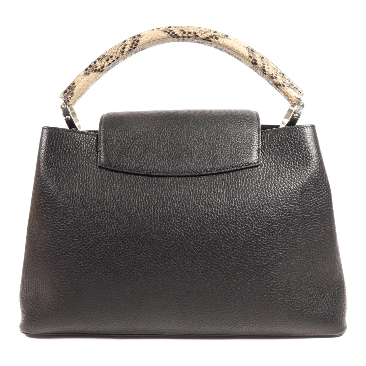 LOUIS VUITTON Capucines N91659 手提包 牛皮 黑色 / Black 牛皮 中古品A - 縮圖 2