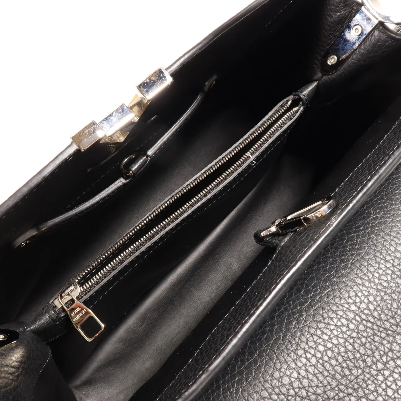 LOUIS VUITTON Capucines N91659 手提包 牛皮 黑色 / Black 牛皮 中古品A - 縮圖 5