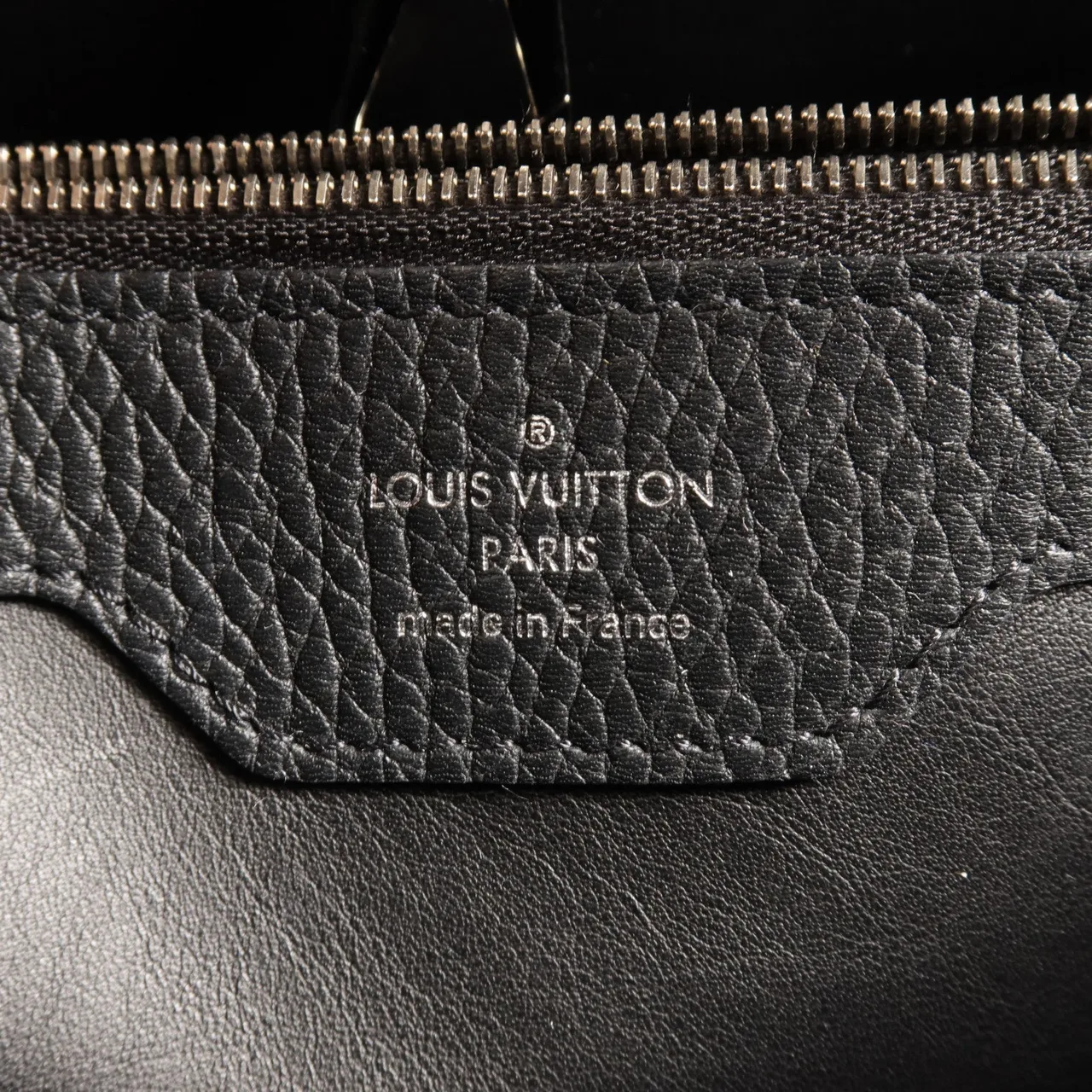 LOUIS VUITTON Capucines N91659 手提包 牛皮 黑色 / Black 牛皮 中古品A - 縮圖 6