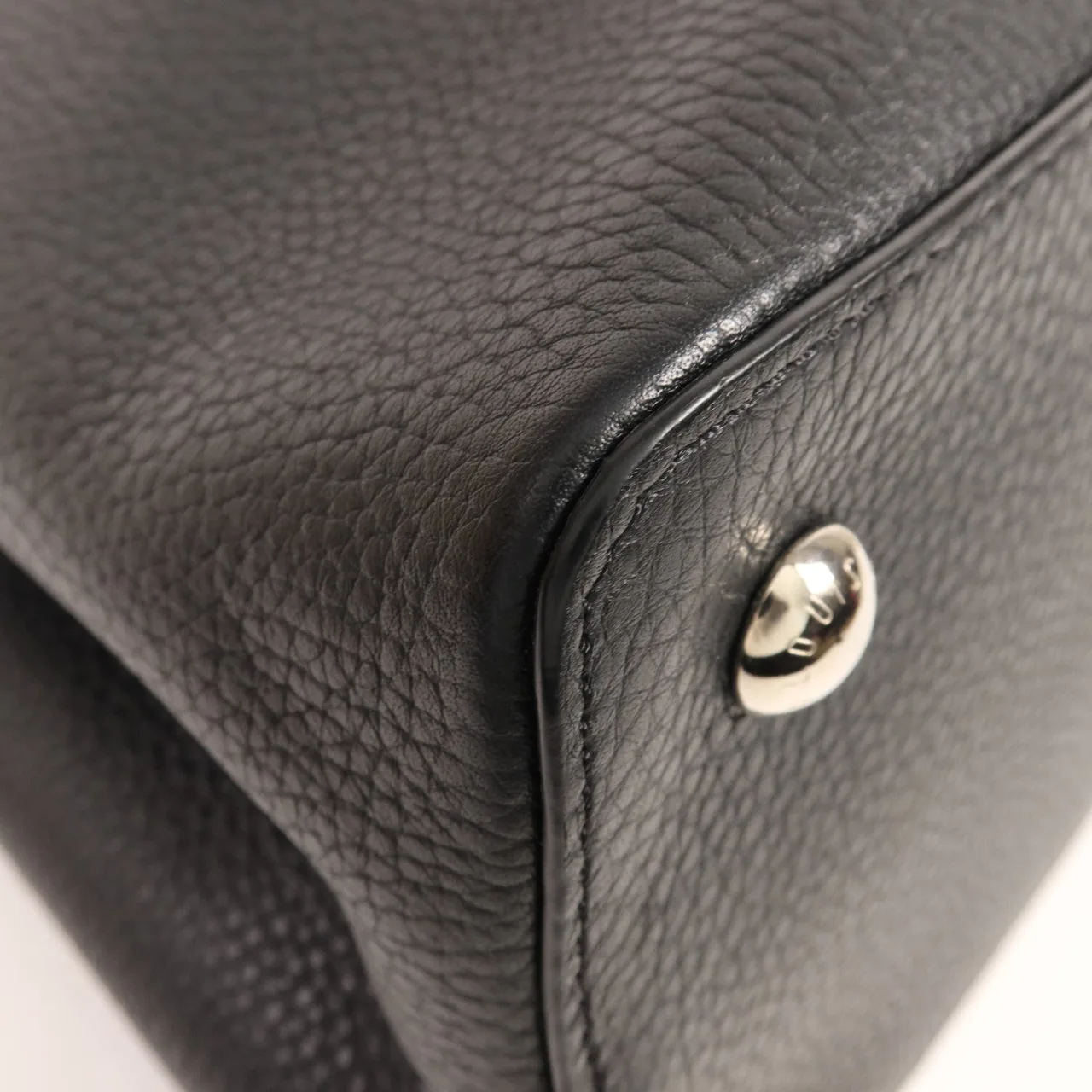 LOUIS VUITTON Capucines N91659 手提包 牛皮 黑色 / Black 牛皮 中古品A - 縮圖 10