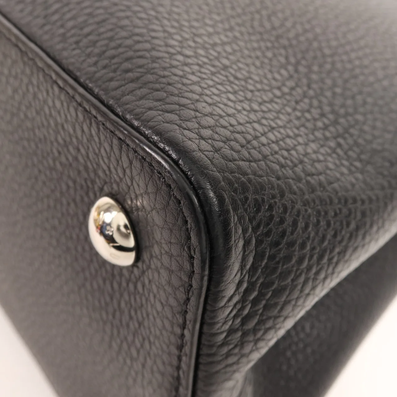 LOUIS VUITTON Capucines N91659 手提包 牛皮 黑色 / Black 牛皮 中古品A - 縮圖 11