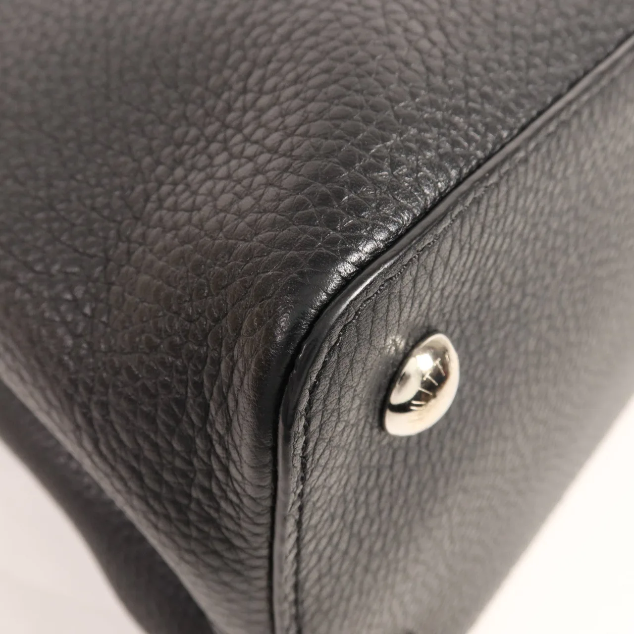 LOUIS VUITTON Capucines N91659 手提包 牛皮 黑色 / Black 牛皮 中古品A - 縮圖 12