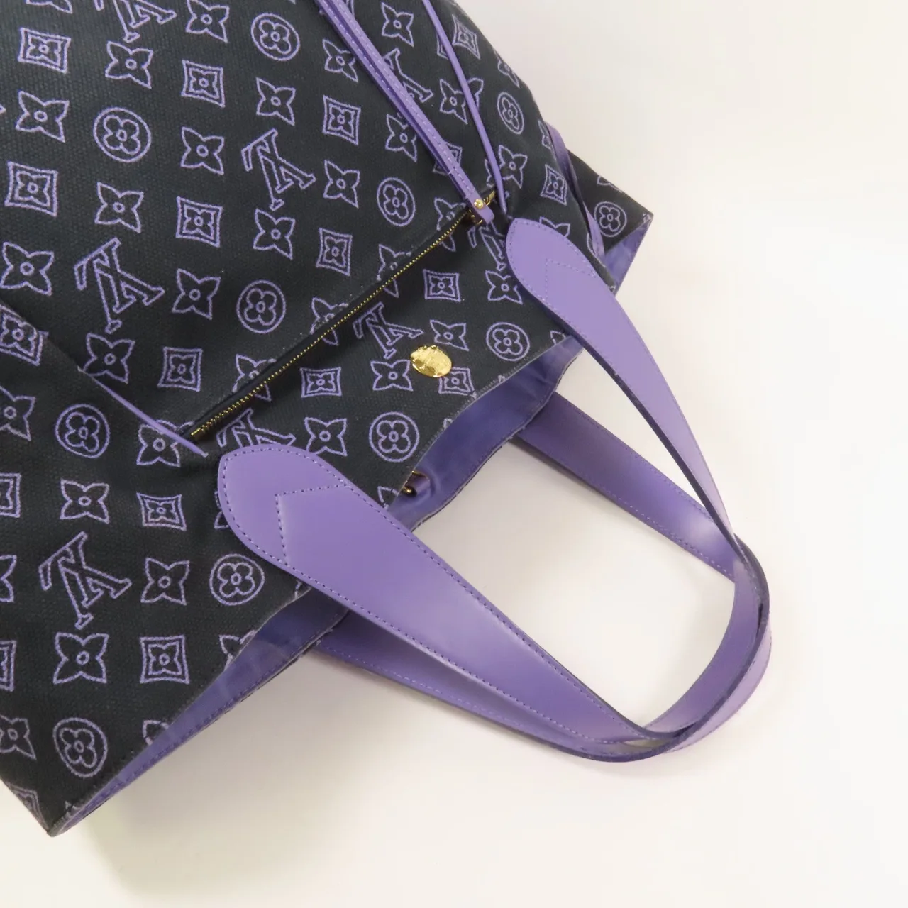 LOUIS VUITTON Ipanema M95983 托特包 帆布 黑色 / 紫色 帆布 中古品B - 縮圖 6