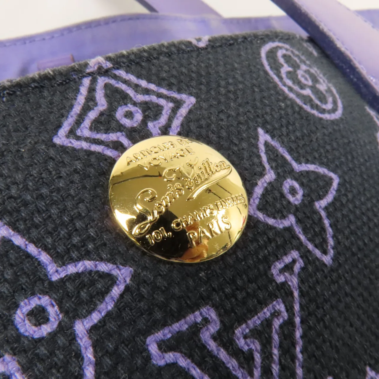 LOUIS VUITTON Ipanema M95983 托特包 帆布 黑色 / 紫色 帆布 中古品B - 縮圖 7