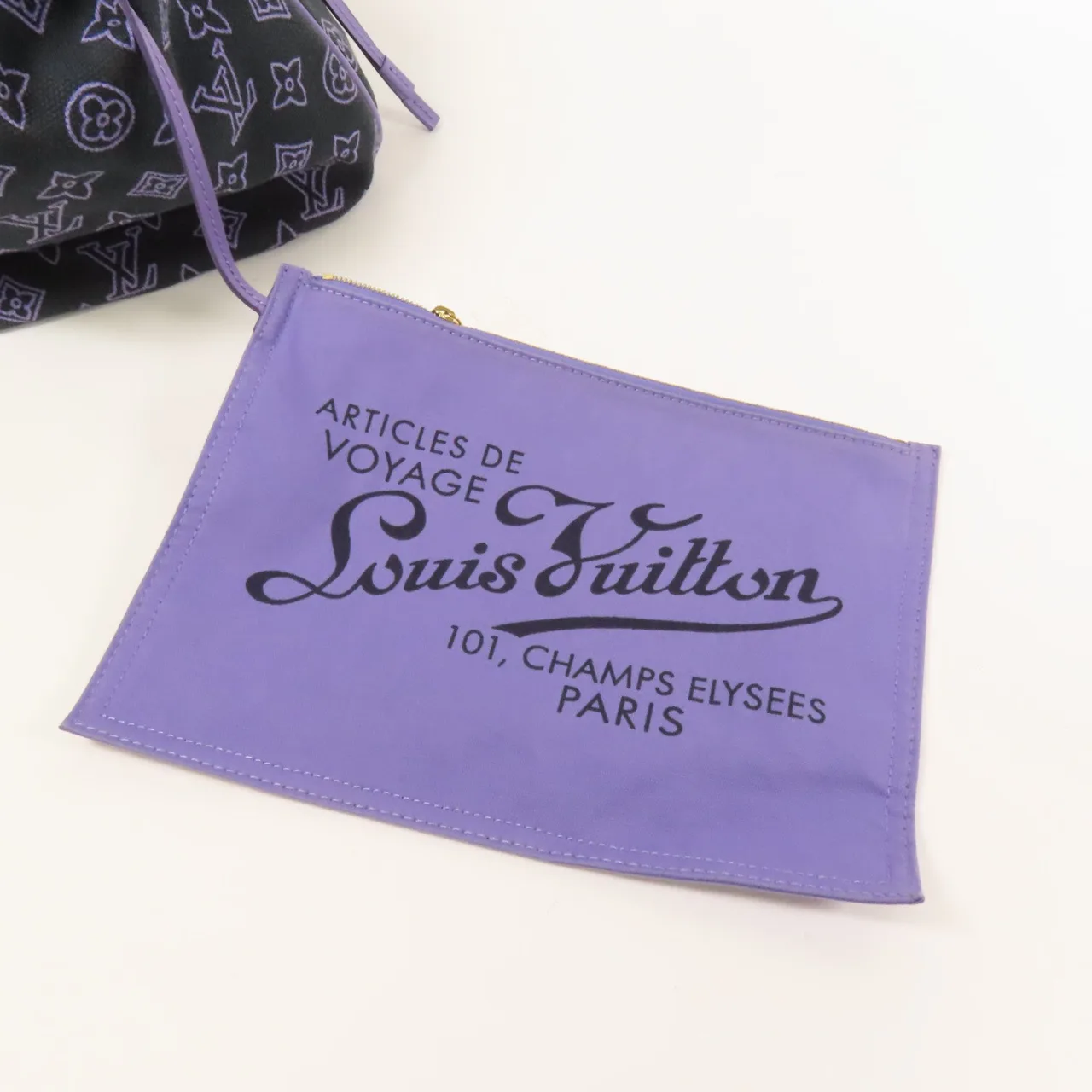 LOUIS VUITTON Ipanema M95983 托特包 帆布 黑色 / 紫色 帆布 中古品B - 縮圖 8