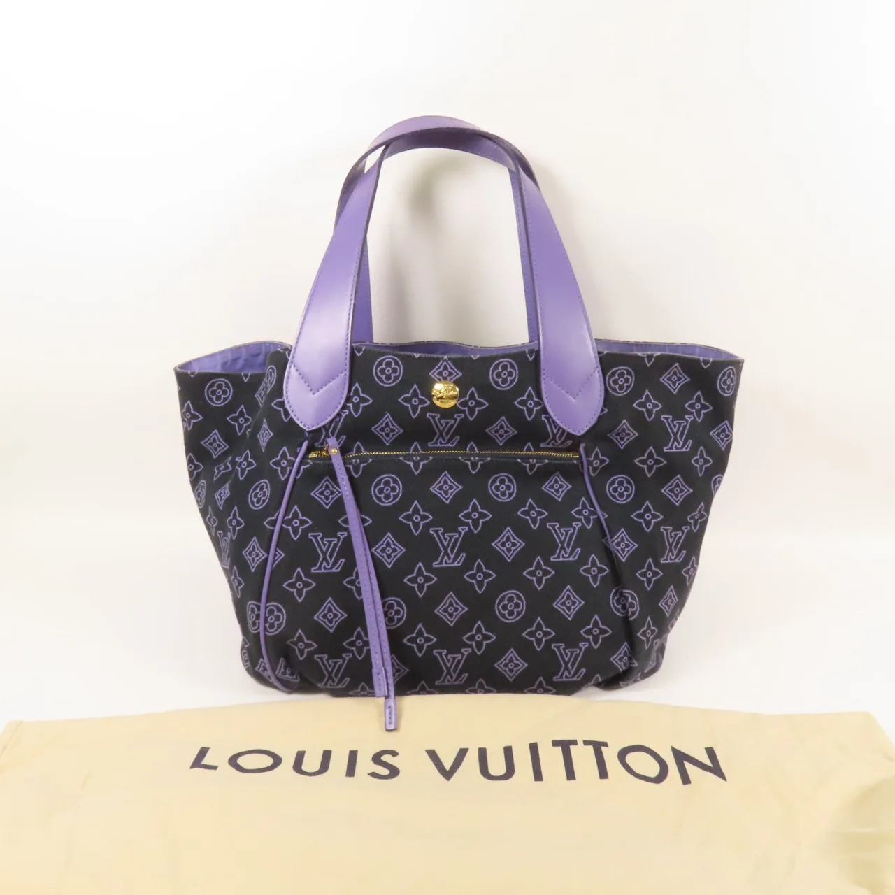 LOUIS VUITTON Ipanema M95983 托特包 帆布 黑色 / 紫色 帆布 中古品B - 縮圖 11