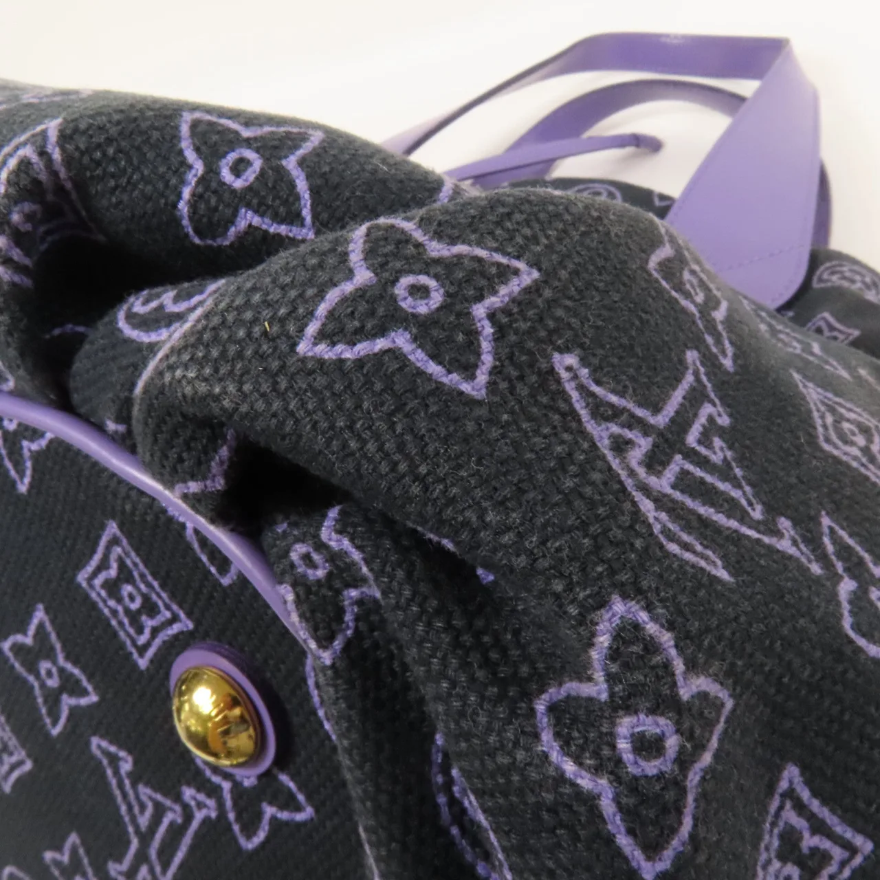 LOUIS VUITTON Ipanema M95983 托特包 帆布 黑色 / 紫色 帆布 中古品B - 縮圖 14