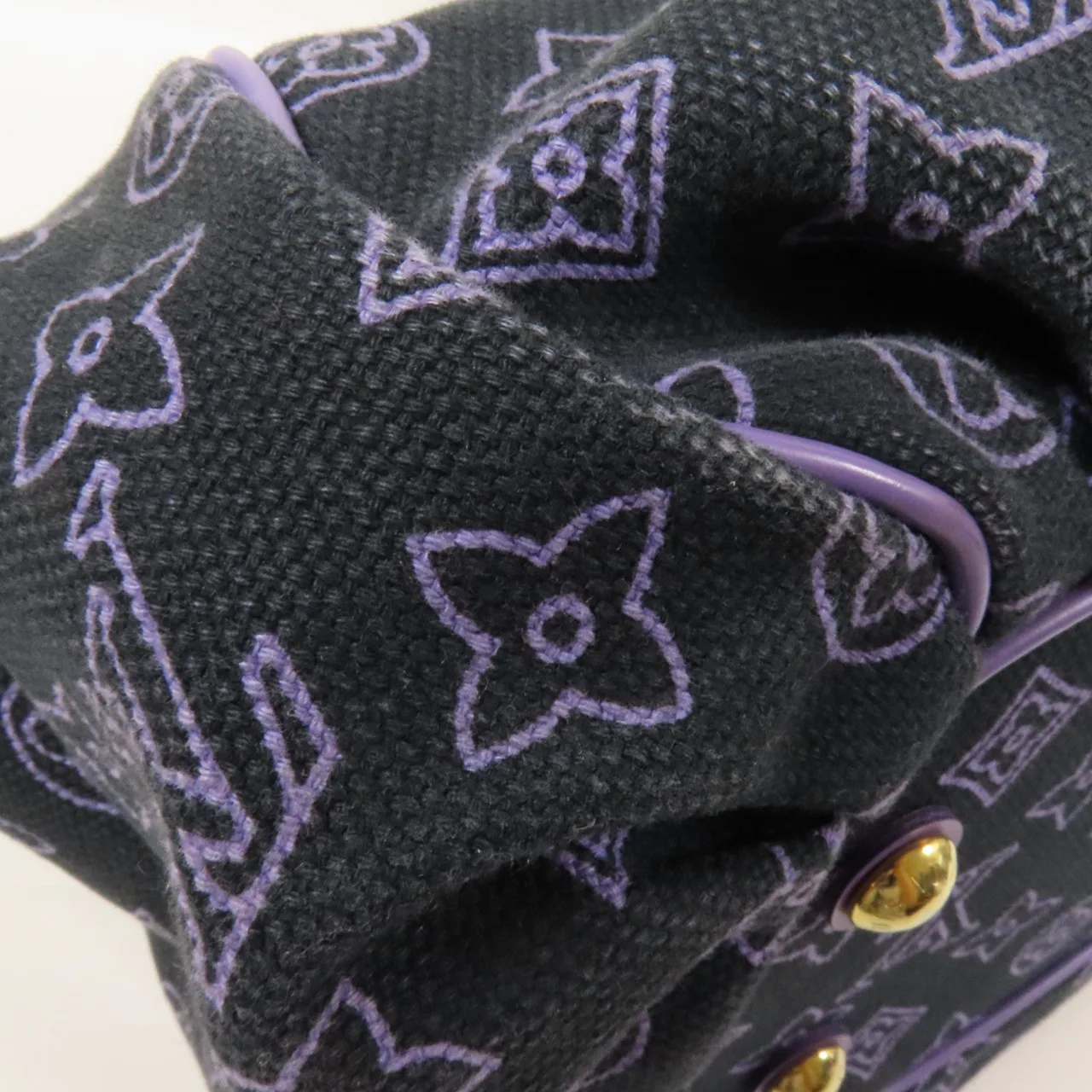 LOUIS VUITTON Ipanema M95983 托特包 帆布 黑色 / 紫色 帆布 中古品B - 縮圖 15