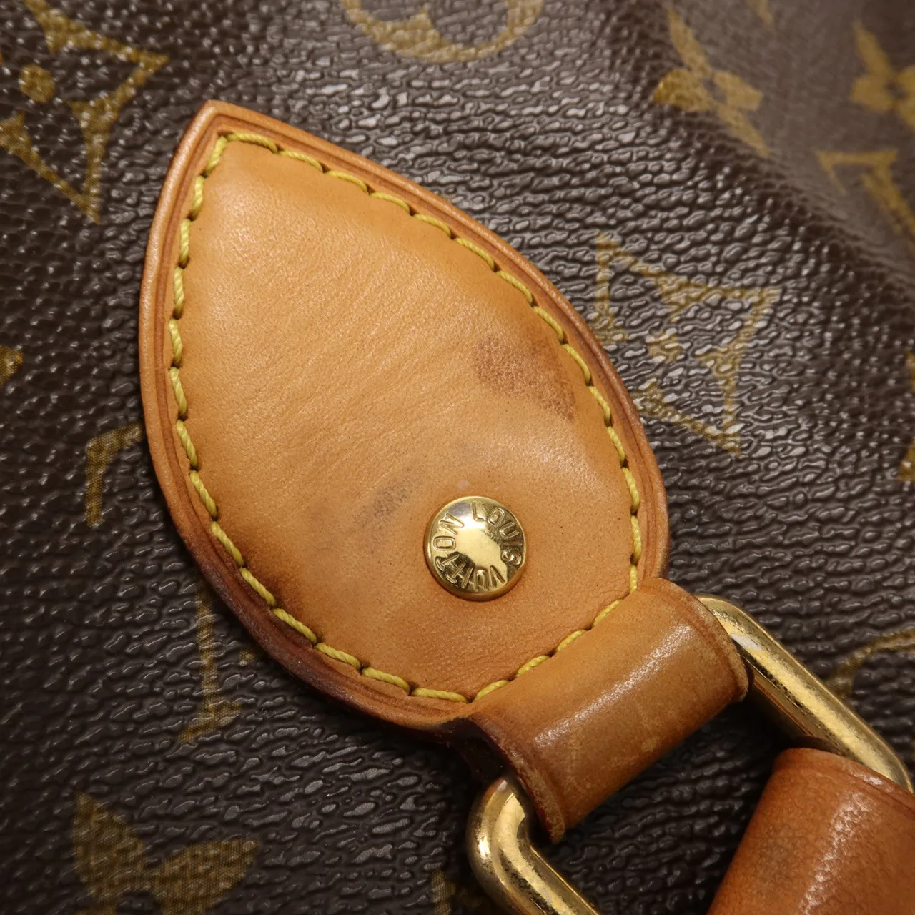 LOUIS VUITTON Palermo M40145 兩用包 塗層帆布 棕色 塗層帆布 中古品B - 縮圖 14