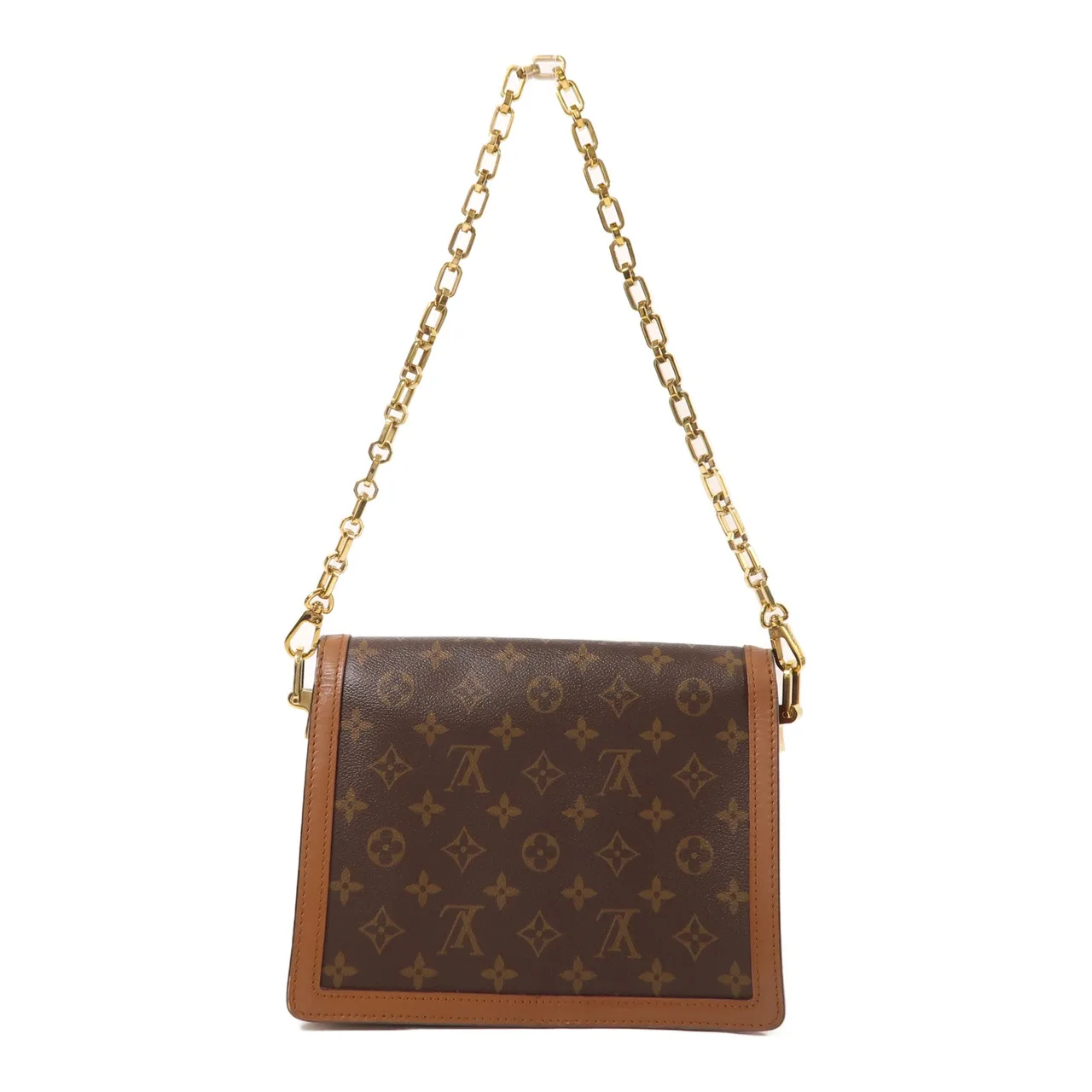 LOUIS VUITTON Dauphine M45958 肩背包 塗層帆布 棕色 塗層帆布 中古品B - 縮圖 2