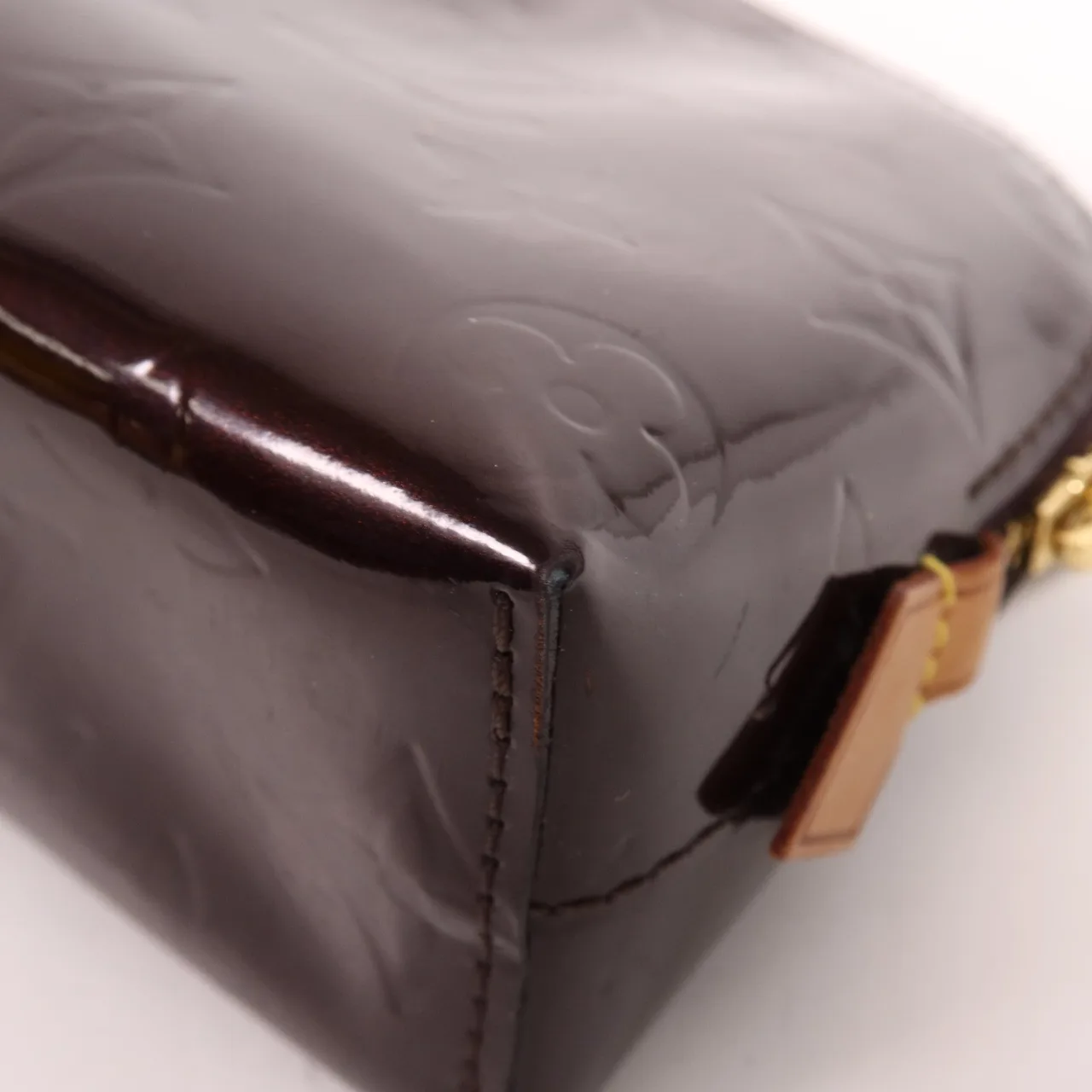 LOUIS VUITTON Cosmetic Pouch M91495 手拿包 皮革 紅色 / Claret 皮革 中古品B - 縮圖 9