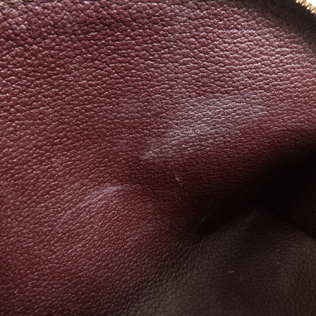 LOUIS VUITTON Cosmetic Pouch M91495 手拿包 皮革 紅色 / Claret 皮革 中古品B - 縮圖 13