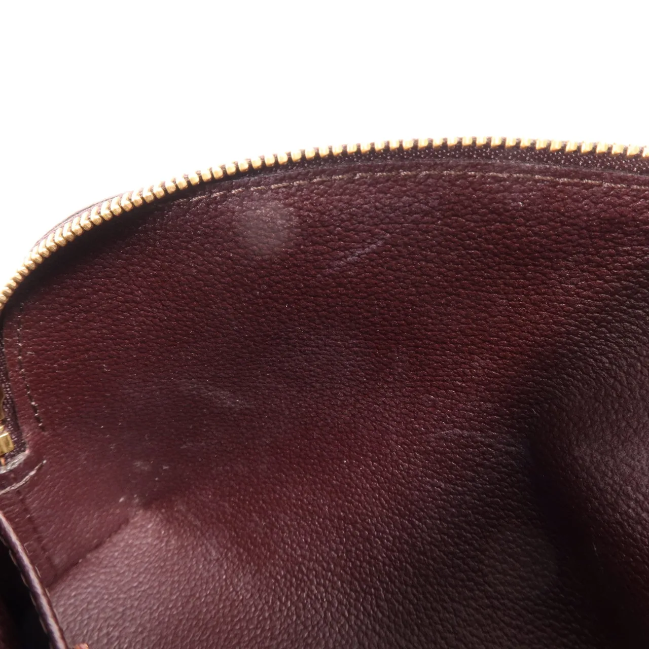 LOUIS VUITTON Cosmetic Pouch M91495 手拿包 皮革 紅色 / Claret 皮革 中古品B - 縮圖 14